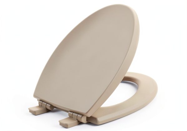 Mayfair Cassel Slow Close Toilet Seat Bone Elongated Premium Wood-0