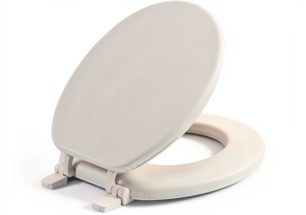 Mayfair 11 000 Economy Soft Cushion Toilet Seat, ROUND, White-0