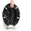 Angel Shield Marble Toilet Seat Elongated Black with Quiet Close-3