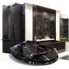 Angel Shield Marble Toilet Seat Elongated Black with Quiet Close-4