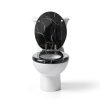 Angel Shield Marble Toilet Seat Elongated Black with Quiet Close-5