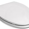 KOHLER K-4774-0 Brevia Elongated White Toilet Seat with Quick-Release Hinges And Quick-Attach Hardware For Easy Clean, White-9