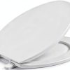 KOHLER K-4774-0 Brevia Elongated White Toilet Seat with Quick-Release Hinges And Quick-Attach Hardware For Easy Clean, White-0