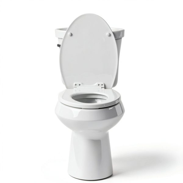 Mayfair Caswell Modern Slow Close Toilet Seat, Durable Plastic, Round, White-3