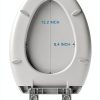 Toilet Seat Cover Elongated – Durable PP Toilet Seat with Slow Close Hinges, Easy Clean White Replacement for American Standard Toilets-5