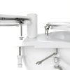 Toilet Seat Mayfair 844CP 000 Round White Chrome Hinges Enameled Wood-7