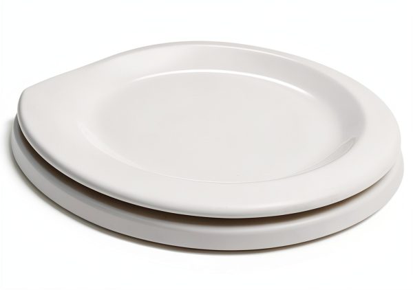 KOHLER Stonewood Quiet-Close Toilet Seat White Round Wood Soft Close-8