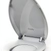 Toilet Seat Cover Elongated – Durable PP Toilet Seat with Slow Close Hinges, Easy Clean White Replacement for American Standard Toilets-7