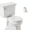 KOHLER Stonewood Quiet-Close Toilet Seat White Round Wood Soft Close-1
