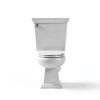 KOHLER Stonewood Quiet-Close Toilet Seat White Round Wood Soft Close-6