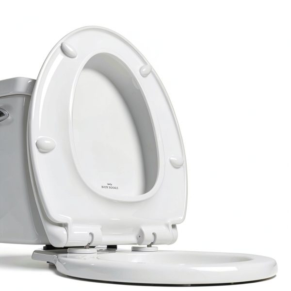 Bath Royale Slow Close Toilet Seat BR501-00 White Elongated, Stain-Resistant and Easy to Keep Clean, Heavy Duty Fits All Toilet Brands, Executive Series-4