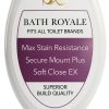 Bath Royale Slow Close Toilet Seat BR501-00 White Elongated, Stain-Resistant and Easy to Keep Clean, Heavy Duty Fits All Toilet Brands, Executive Series-0