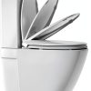 Toilet Seat Cover Elongated – Durable PP Toilet Seat with Slow Close Hinges, Easy Clean White Replacement for American Standard Toilets-4