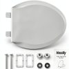Toilet Seat Cover Elongated – Durable PP Toilet Seat with Slow Close Hinges, Easy Clean White Replacement for American Standard Toilets-3