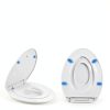 Family Toilet Seat 1M Slow Close Quick Release Elongated Toddler Seat-4