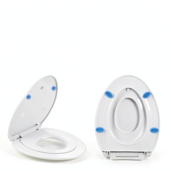 Family Toilet Seat 1M Slow Close Quick Release Elongated Toddler Seat-4
