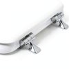 Toilet Seat Mayfair 844CP 000 Round White Chrome Hinges Enameled Wood-1