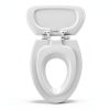 Mayfair NextStep2 Slow-Close Toilet Seat with Built-In Toddler Potty Training Seat, Removable, White, Elongated-1