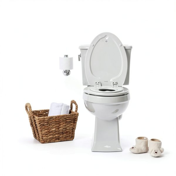 Mayfair NextStep2 Slow-Close Toilet Seat with Built-In Toddler Potty Training Seat, Removable, White, Elongated-13