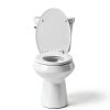 Mayfair Bennett Toilet Seat Chrome Hinges Round White Wood-5