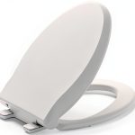 Toilet Seat Cover Elongated – Durable PP Toilet Seat with Slow Close Hinges, Easy Clean White Replacement for American Standard Toilets-0