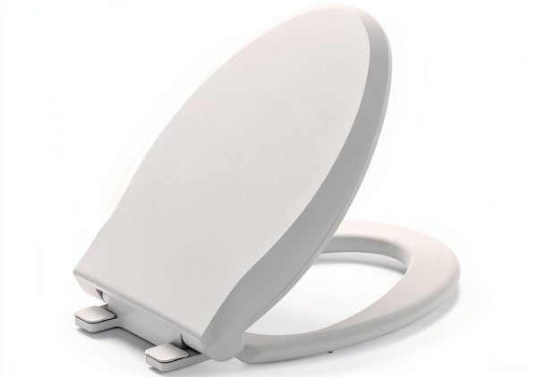 Toilet Seat Cover Elongated – Durable PP Toilet Seat with Slow Close Hinges, Easy Clean White Replacement for American Standard Toilets-0
