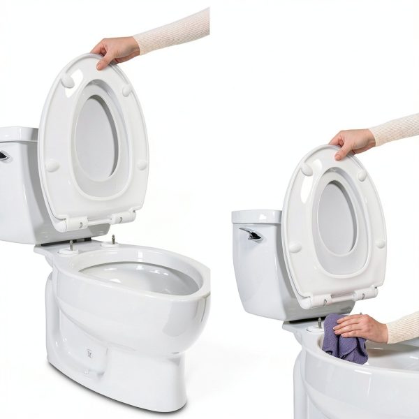 Bath Royale Slow Close Toilet Seat BR501-00 White Elongated, Stain-Resistant and Easy to Keep Clean, Heavy Duty Fits All Toilet Brands, Executive Series-6
